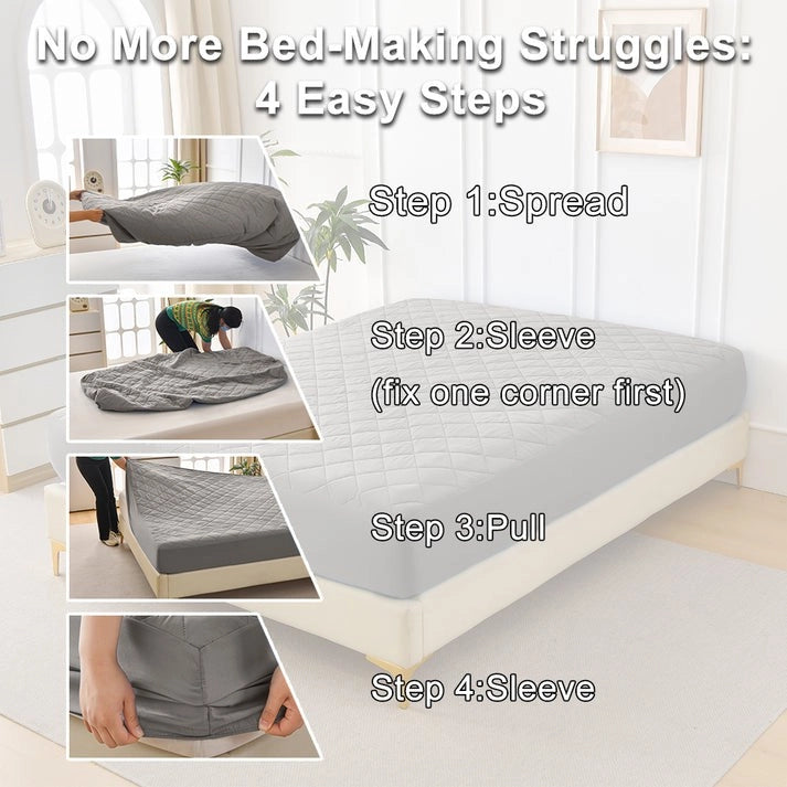 Diamond Grid Ultrasonic Waterproof Mattress Protector